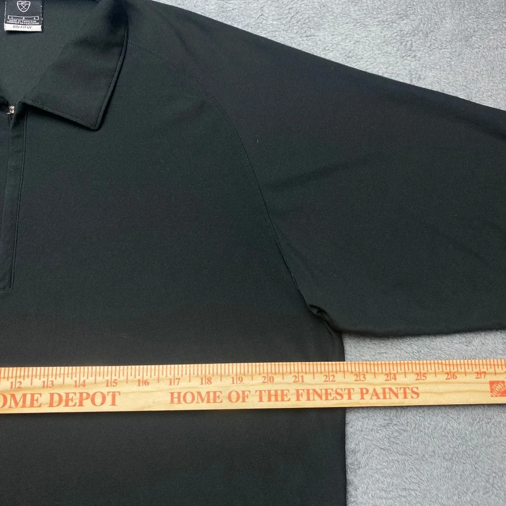 Nike Golf Dri-FIT UV Mens Large Black Quarter Zip Short Sleeve Polo Shirt